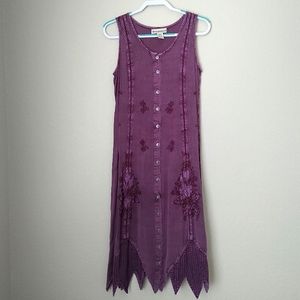 Sleeveles Celtic Purple Dress, Women's M